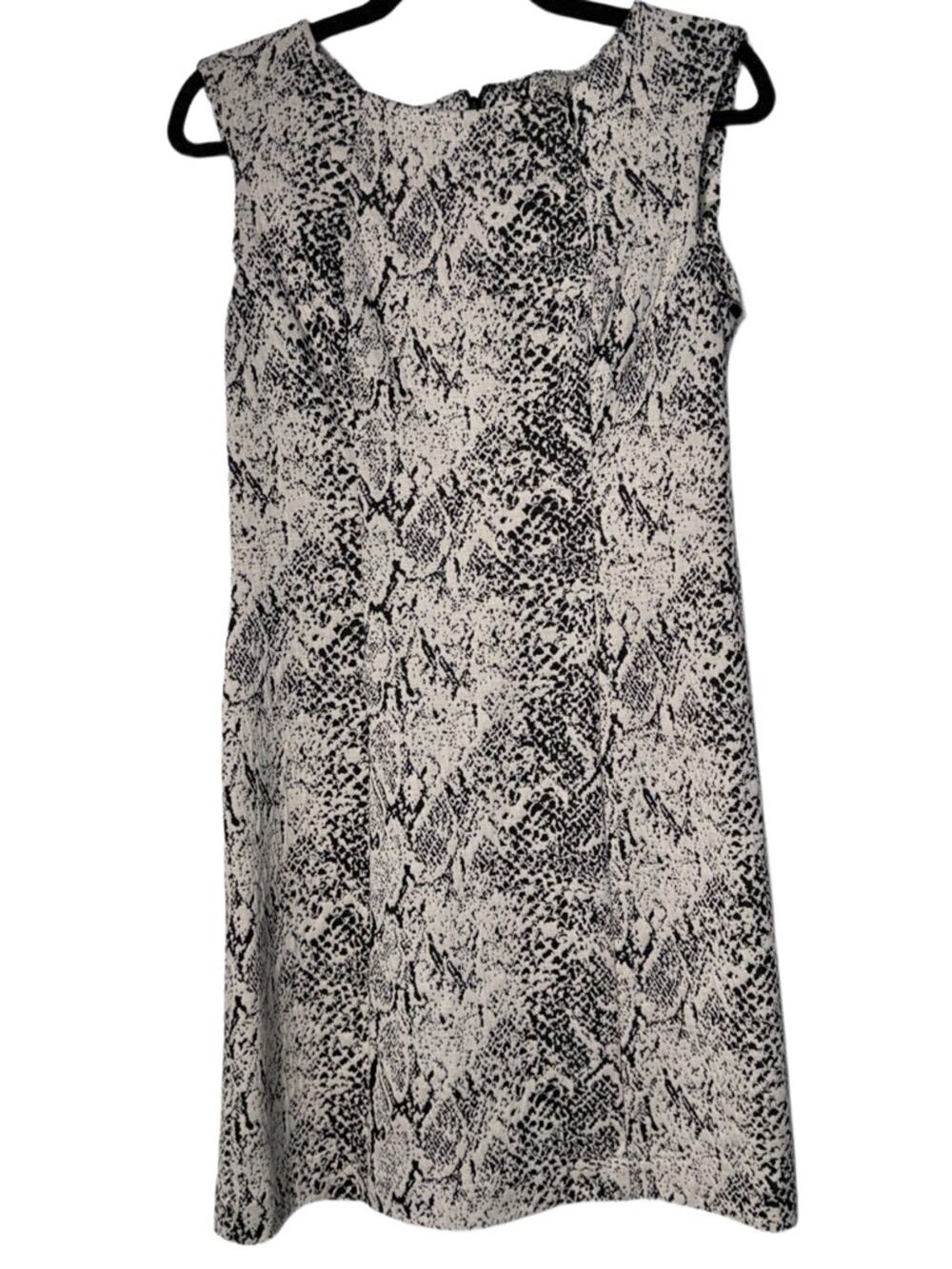Calvin Klein Sleeveless Animal Print Shift Dress Sz 12